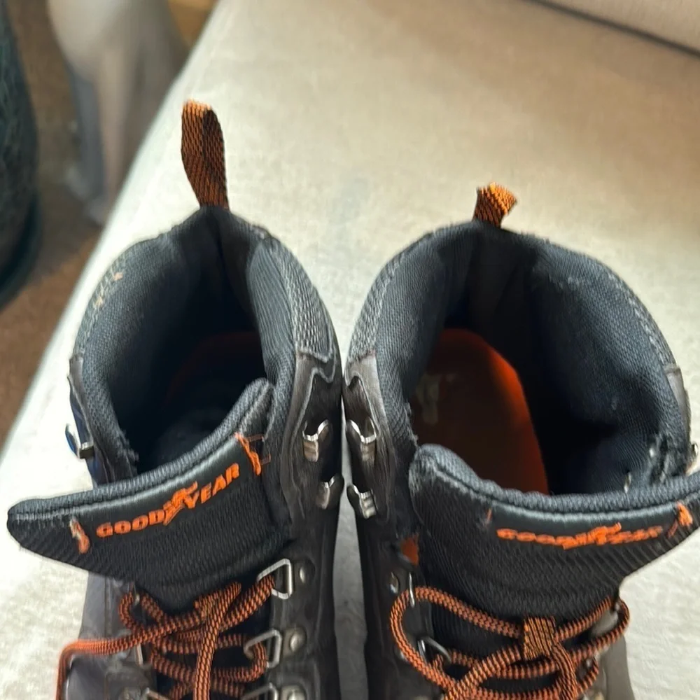 Rugged Black and Orange Boots for Outdoor Adventures